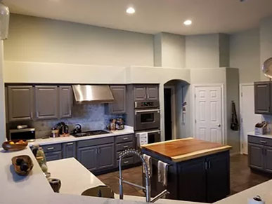 Detailed cabinet finishing work